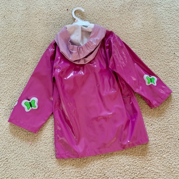 Kidorable Little Girl’s Hooded Purple Butterfly Raincoat Size 4T - Picture 4 of 8
